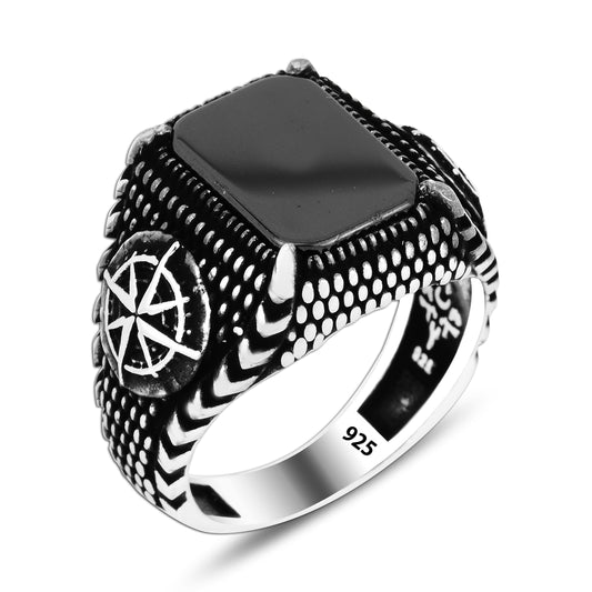 925 Silver Black Onyx Ring For Men