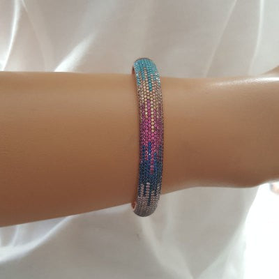 Rose Gold Plated 925K Silver Bangle Bracelet