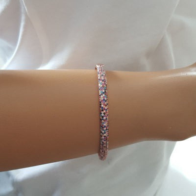 Rose Gold Plated 925K Silver Bangle Bracelet