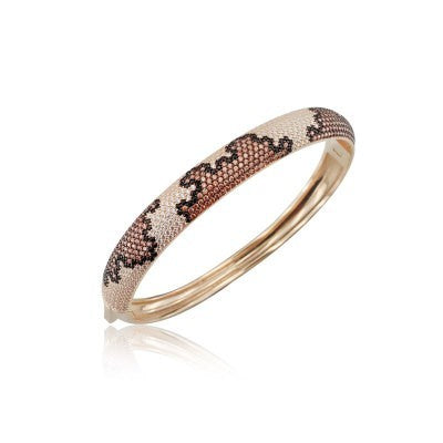 Rose Gold Plated 925K Silver Bangle Bracelet