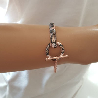 Rose Gold Plated 925K Silver Bangle Bracelet