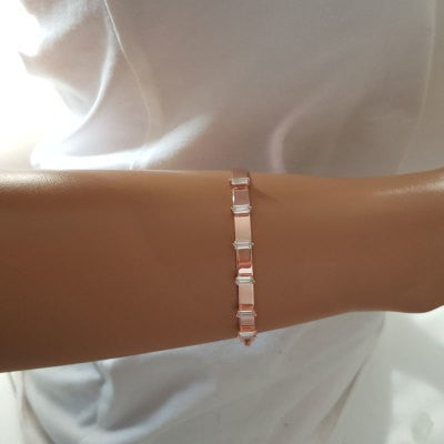 Rose Gold Plated 925K Silver Bangle Bracelet