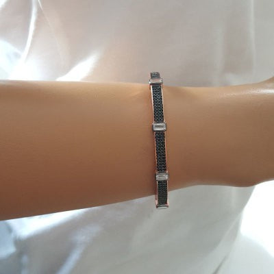 Rose Gold Plated 925K Silver Bangle Bracelet