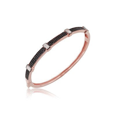 Rose Gold Plated 925K Silver Bangle Bracelet