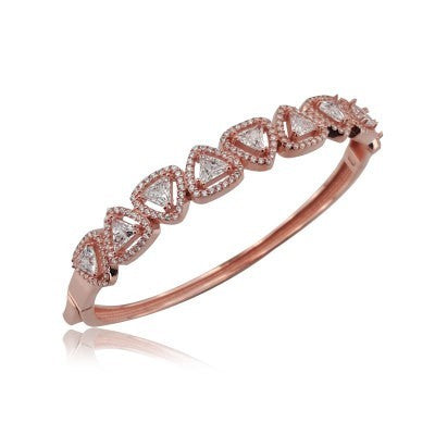 Rose Gold Plated 925K Silver Bangle Bracelet