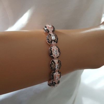 Rose Gold Plated 925K Silver Bangle Bracelet