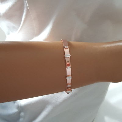 Rose Gold Plated 925K Silver Bangle Bracelet