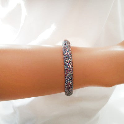 Rose Gold Plated 925K Silver Bangle Bracelet