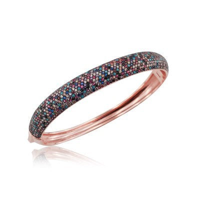 Rose Gold Plated 925K Silver Bangle Bracelet