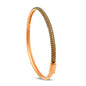 Rose Gold Plated 925K Silver Bangle Champagne Bracelet