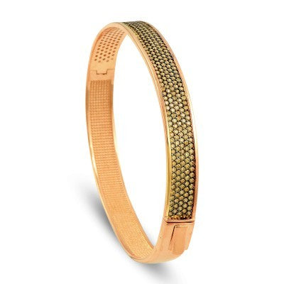 Rose Gold Plated 925K Silver Bangle Champagne Bracelet