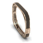 Rose Gold Plated 925K Silver Bangle Onyx Bracelet