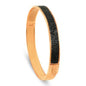 Rose Gold Plated 925K Silver Bangle Onyx Bracelet