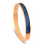 Rose Gold Plated 925K Silver Bangle Sapphire Bracelet