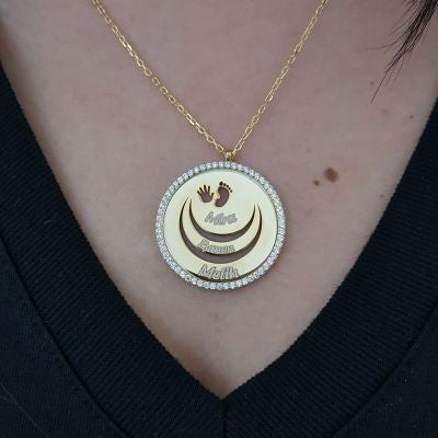 Rose Gold Plated 925K Silver Ay Star Trail Personalized Necklace