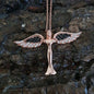 Rose Gold Plated 925K Silver Angel Necklace