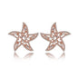 Rose Gold Plated 925K Sterling Silver Baguette Earring Baguette Earring Fashion Designer Earring Star Earring