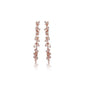 Rose Gold Plated 925K Sterling Silver Baguette Earring Baguette Earring Fashion Designer Earring