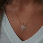 Rose Gold P. 925 Sterling Silver Pole Star Necklace