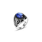 925 Silver Blue Zircon Stone Ring For Men