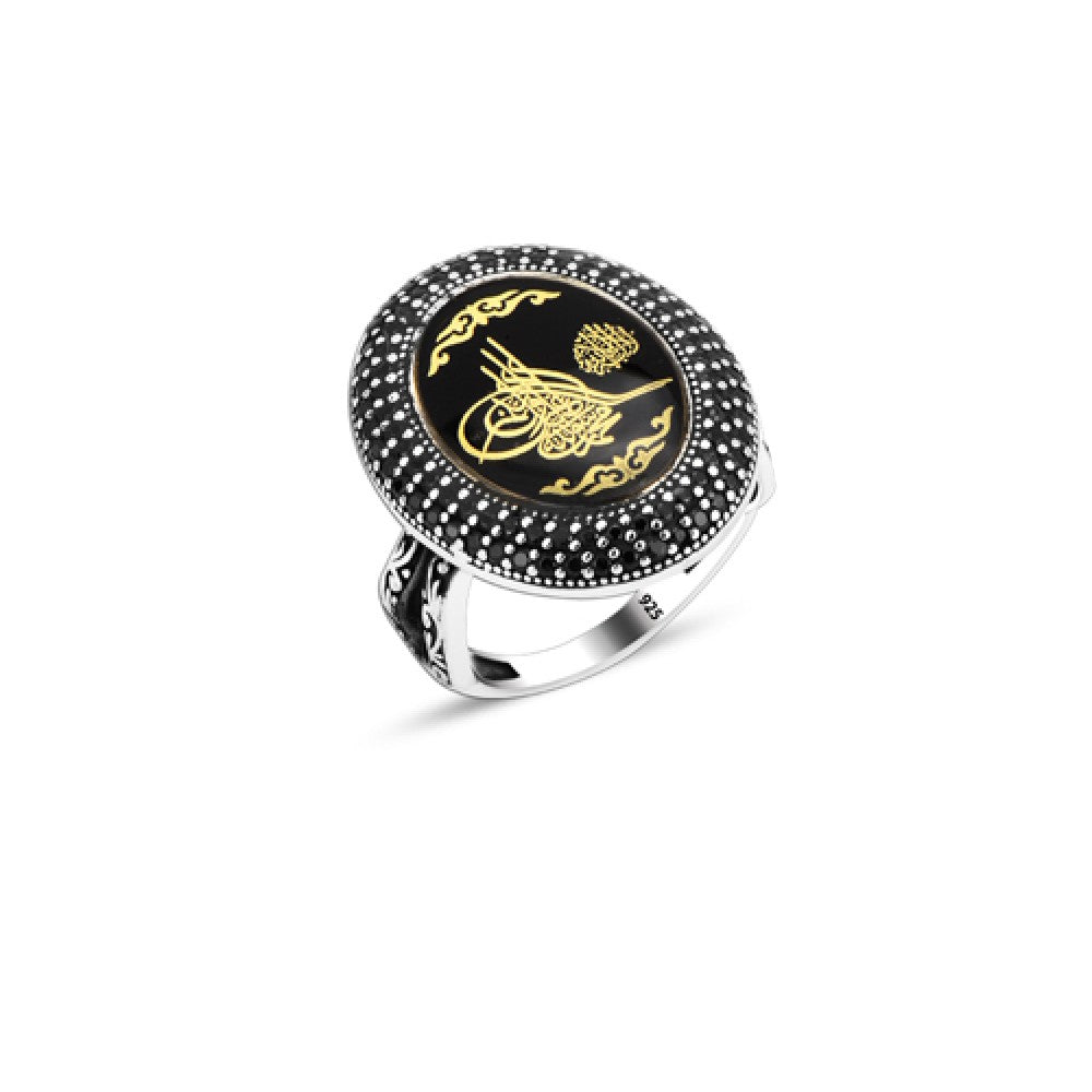 925 Silver Ottoman Tugra Ring For Men