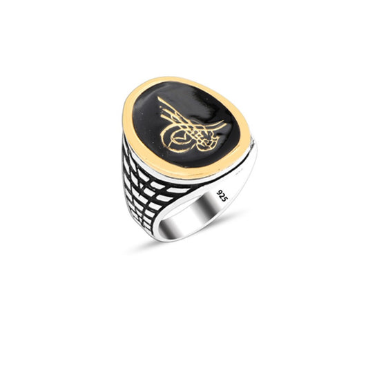 925 Silver Ottoman Tugra Ring For Men