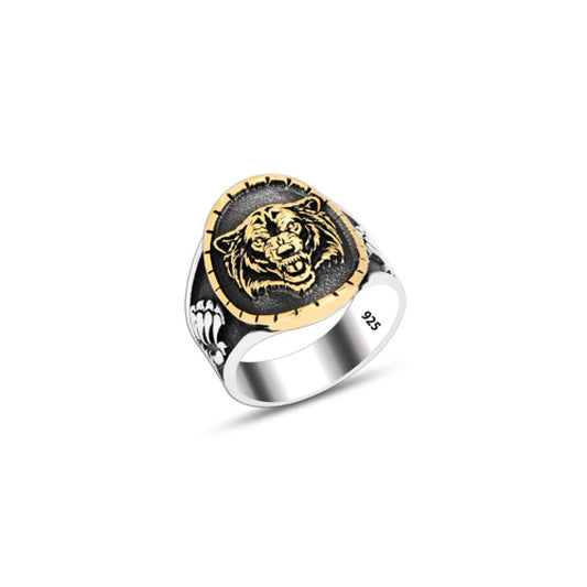 925 Silver Lion Head Ring For Men