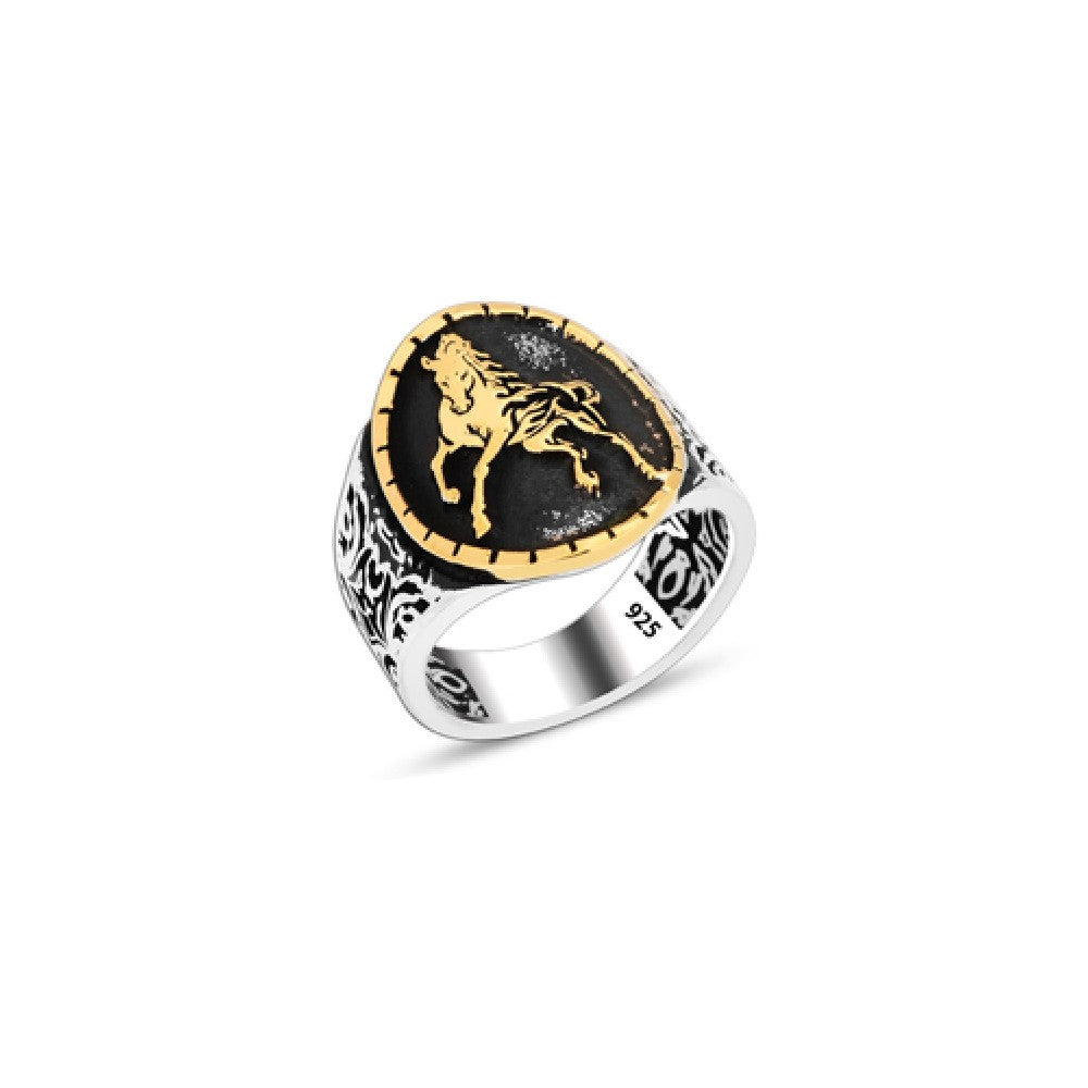 925 Silver Horse Ring For Men