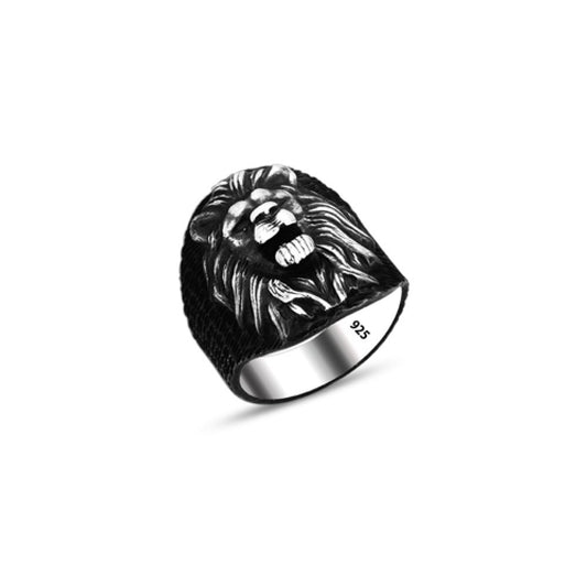 925 Silver Lion Head Ring For Men