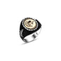 925 Silver Wolf Head Ottoman Tugra Ring For Men