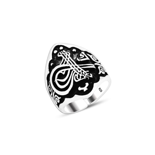 925 Silver Ottoman Tugra Ring For Men