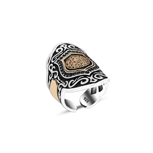 925 Silver Solomon Seal Ring For Men