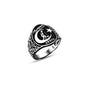 925 Silver Ataturk Moon and Star  Ring For Men