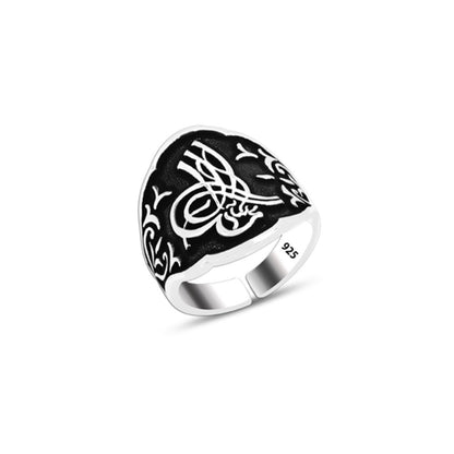 925 Silver Ottoman Tugra Ring For Men