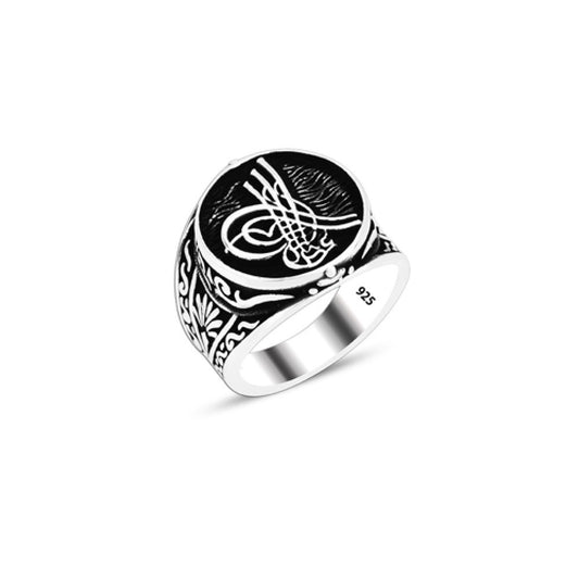 925 Silver Ottoman Tugra Ring For Men