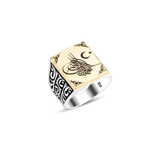 925 Silver Ottoman Tugra Ring For Men