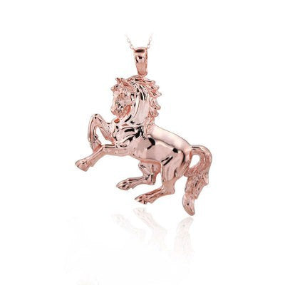 14K Gold Horse Necklace