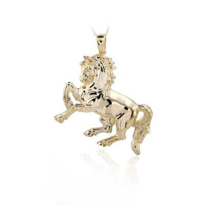 14K Gold Horse Necklace